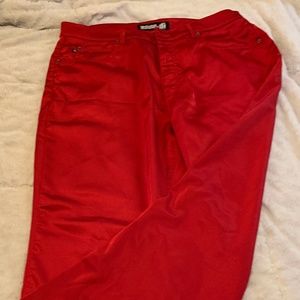 Red Satin Jeans
